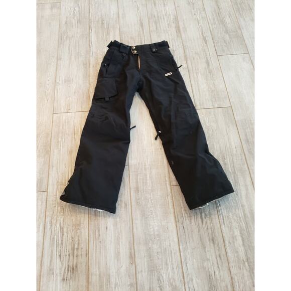 Worn Once NIKE ACG Grey Girls Sz L Snowboard Pants w/ Pockets 100% Nylon - Picture 1 of 11